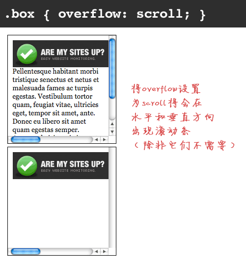 css scroll CSS Overflow属性详解