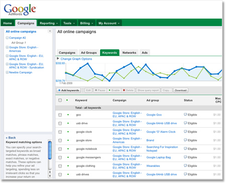 试用 Google AdWords 新界面