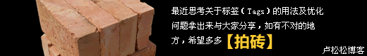 我对网站Tags标签优化的看法：卢松松