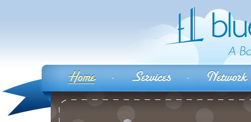 Blue-door-navigation in Showcase Of Modern Navigation Design Trends
