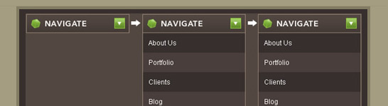 Animated Drop Down Menu