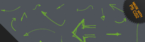 Hand Drawn Arrows Brush Set