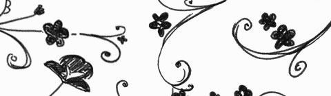Hand Drawn Flower Brush Set