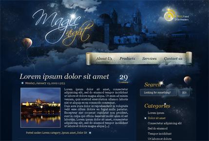 Create a Magic Night Themed Web Design from Scratch in Photoshop