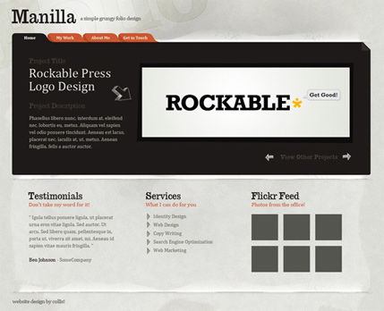 Photoshop Paper Texture from Scratch then Create a Grungy Web Design with it!