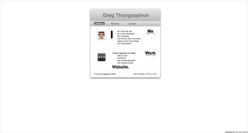 Business card website