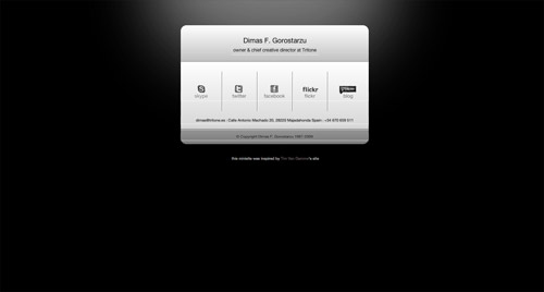 Business card website