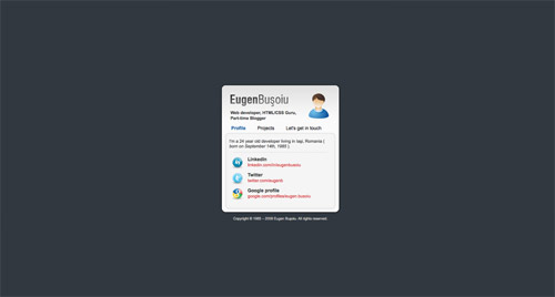 Business card website