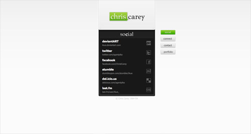 Business card website