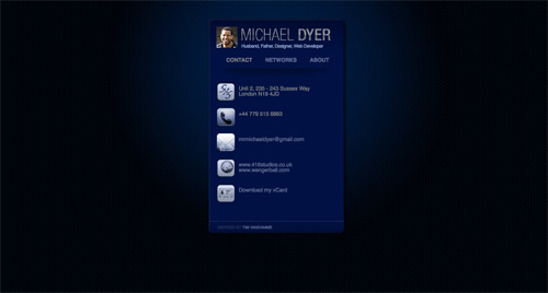 Business card website