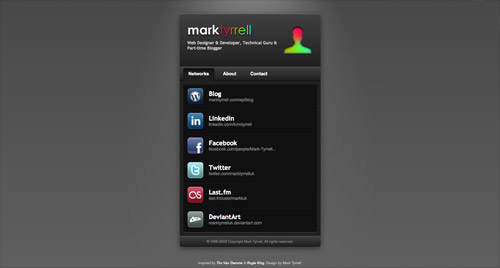 Business card website