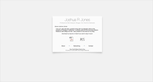 Business card website