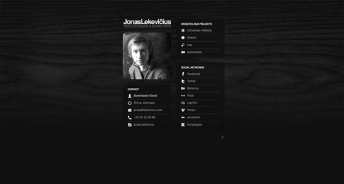 Business card website