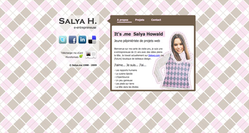 Business card website