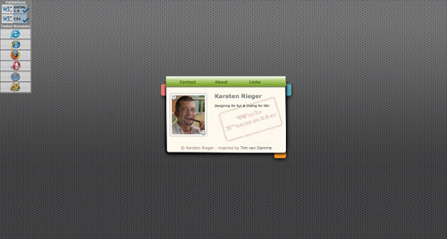 Business card website