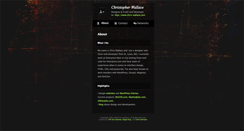 Business card website