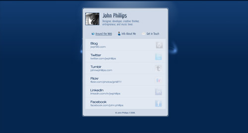 Business card website