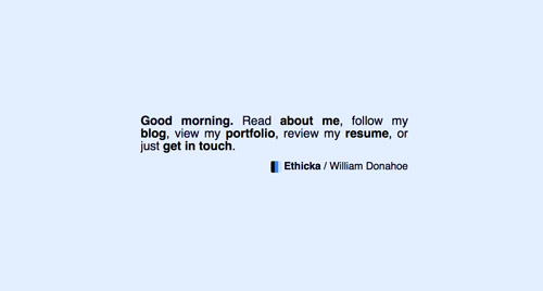 Business card website