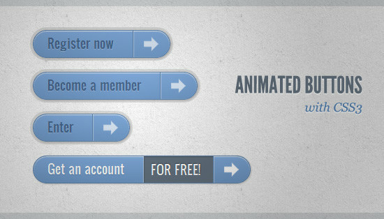 分享25个CSS3动画按钮和菜单教程