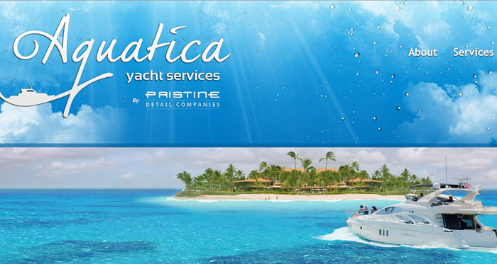 aquaticayachtservices.com Header design inspiration